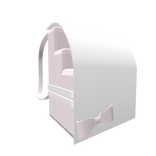 Cute White School Backpack w/Pink bow