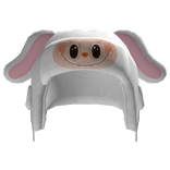 Cute White Sugar Bunny Labubu Plushie Ushanka