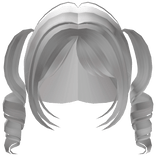 ♡ : cute white swirly pigtails