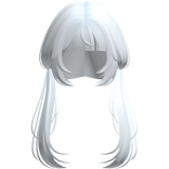 cute wispy anime low pigtails blue