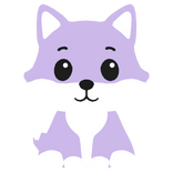 Cute Wolf Shoulder Pet (Pastel Purple White)
