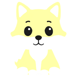 Cute Wolf Shoulder Pet (Pastel Yellow White)