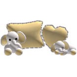 cute yellow elephant pillows 