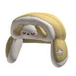Cute Yellow Fluffy Sleepy Dog Ushanka
