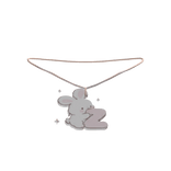 cute z pink bunny initial necklace 3.0
