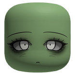 Cute Zombie Face - Moss Green