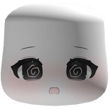 ୨୧ cutecore anime chibi face mask - white