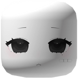 ୨୧ cutecore anime chibi face mask - white