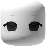 ୨୧ cutecore anime chibi happy face mask - white