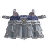 cutecore cat blue heart ear dress w ruffle