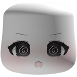 ୨୧ cutecore excited anime chibi face mask - white