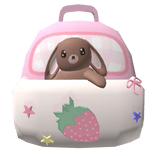 ୨୧ cutecore kawaii bunny strawberry backpack