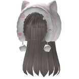 ♡ cutecore kawaii kitty hood /w layered hair