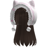 ♡ cutecore kawaii kitty hood /w layered hair