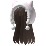 ♡ cutecore kawaii kitty hood /w layered hair