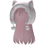♡ cutecore kawaii kitty hood /w layered hair