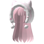 ♡ cutecore kawaii kitty hood /w layered hair