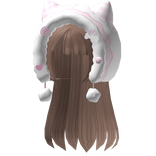 ♡ cutecore kawaii kitty hood /w layered hair