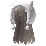 ♡ cutecore kawaii kitty hood /w layered hair