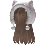 ♡ cutecore kawaii kitty hood /w layered hair