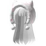 ♡ cutecore kawaii kitty hood /w layered hair