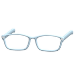 cutecore moe low heart oversized glasses blue