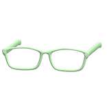 cutecore moe low heart oversized glasses green