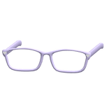 cutecore moe low heart oversized glasses purple