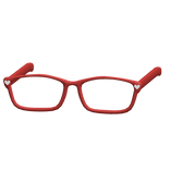 cutecore moe low heart oversized glasses red