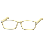 cutecore moe low heart oversized glasses yellow