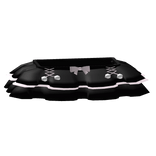 ♡ cutecore ruffled lace skirt black