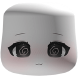 ୨୧ cutecore smug anime chibi face mask - white