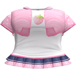 cutecore strawberry top n skirt w jacket pink