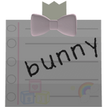 ♡ cutesi little bunny sticky note  Ი︵𐑼
