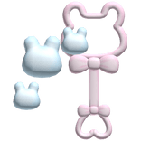. ‿ ♡ cutesi pink baby bunny bubble wand