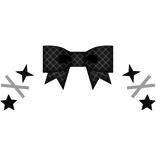 ♡ cutesie blk and grey alien hairclips