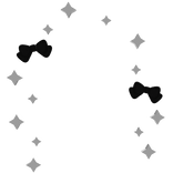 cutest black bow sparkles~