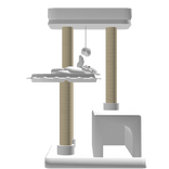 ꒰  ♡ cutest littl white cat tower ꒱