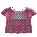 ♡ - cutest pink polka dot button top !