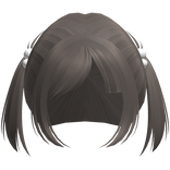 cutesy anime doll pigtails white