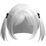 cutesy anime doll pigtails white