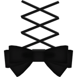 ꒰ ୨୧ ꒱ cutesy baby lace with a bow in black ♡