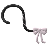 ♡ cutesy black & pink kitty tail