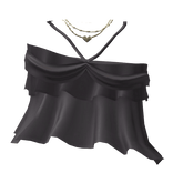 ʚ cutesy black mori kei slipped string summer top