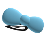 Cutesy Blue Bow Hairclip