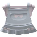 Cutesy Blue Bow Overalls With Pink Tank Top