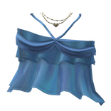 ʚ cutesy blue mori kei slipped string summer top 