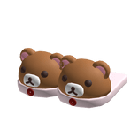 ꒰ cutesy brown kuma bear slippers