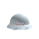 Cutesy bucket hat with pink bow in blue