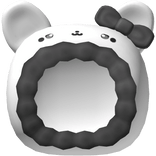 ♡ : cutesy bunny hood with bow in white & black